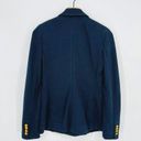 Polo  Ralph Lauren Double Breasted Knitted Blazer Peak Lapel Navy Blue Women's 0 Photo 3