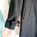 Anne Klein Wool Cashmere Blend Midi Length Large Rounded Neckline Pea Coat Black Photo 2