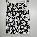 Kate Spade  Knee Length Pencil Skirt Black White Pink Floral Print Womens Size 6 Photo 6