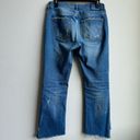 ZARA  Straight Leg Blue Solid Wash Jeans High Rise Size 4 / 26 Relaxed Fit Slouch Photo 5