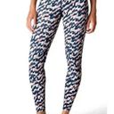 Sweaty Betty NWT  7/8 Rapid Run Leggings in Blue Spliced Mirage Print Photo 2