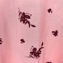 Something Navy  Womens L Short Sleeve Floral Blouse Mauve Pink V-Neck Viscose Photo 5