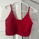 Free People Red Knit Tank Photo 0