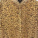 Who What Wear  Brown Black Leopard Print Popover Top‎ Womans Size Medium Banded Photo 3