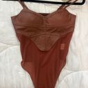 Edikted Mesh Leather Strap Body Suit  Photo 1