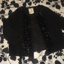 Anthropologie ANTHRO Elevenses Black Sequin Trim Wool Cardigan Jacket $178 EUC S Photo 8