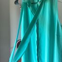 Suzy Shier Women’s Teal Sheer Sleeveless Button Top Size X-Large Photo 4