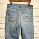 American Eagle  Mom Jean Distressed Light Wash Denim Size 12 Long Photo 10