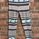 American Eagle  womens cozy soft fair isle polar bear sweater joggers blue small Photo 4