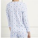 Hill House  Womens Ivy Sleep PJ Tee Blue Trellis Long Sleeve Top Small NEW Photo 3