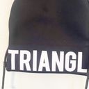 Triangl  Black Neoprene Drawstring Bag Backpack Swimsuit Beach Pool Photo 1