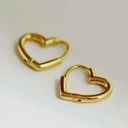 Love Heart Stud Earrings for Women Simple Style Gold Photo 1