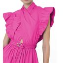 Derek Lam  10 Crosby Finne Ruffled Wrap Tiered Mini Dress in Pink 38 Womens Photo 13