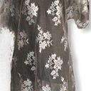 Indah  Sheer Gray Floral Lace Dress/Cover-Up Photo 0