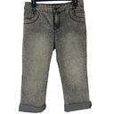  Platinum Denim Black Gray Acid Wash Crop Chicos Size 0-Women’s Size 4 Photo 0