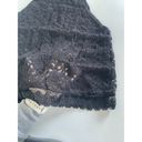 Chloe and katie  Tank Top Womens Medium Solid Black Lace Halter Eyelet Poly Rayon Photo 7