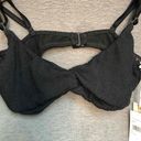 Good American NWT  Black Bikini Top Bottom Textured Beach Swim Size 5/6 Photo 4