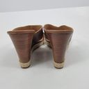 Jack Rogers  Sophia Leather Wedges Oak Brown Slip On Size 8M Photo 4