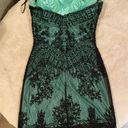 Scala Green And Black Beaded Dress Photo 1