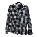 CHAPS long sleeve button down flannel shirt black and white gingham size XL Photo 0