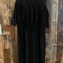 Tiana B Sleeveless Strap Midi Dress Size S Black Ruffle Top.     Bust to bust 14 length 35 Photo 0