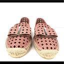 Salvatore Ferragamo  Sannio Bow Laser Cut Leather Flat Espadrilles Size 4.5 Photo 3