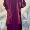 ALLSAINTS  Adria Silk Zipper Dress in Deep Burgundy Photo 8