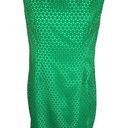 Tracy Reese PLENTY by  Emerald Green Sheath Dress Size 12 Laser Cut Knee Length Photo 0