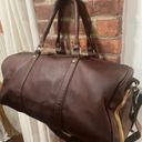 Classic Leather Duffel Weekender bag Brown Photo 1