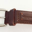 Aeropostale  Neutral Beige Brown Woven Faux Leather Belt S Photo 3