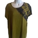 Joy Lab Short Sleeve Top TShirt Army Green Tie Dye Open Back Size Small  Photo 0