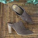 Hippie Laundry  Maxie Faux Leather Slip On Mules Chunky Heel Size 8.5 Brown Photo 1