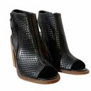 Kelsi Dagger KDB  Bootie Mason Black Leather Perforated Block-Heel Sandal Size 7 Photo 7