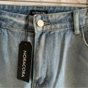 NWT Noracora cropped capri wide leg jeans light wash Size XL New! Photo 1