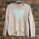 Calvin Klein  Jeans womens eyelash logo heart crewneck sweater pink large Photo 0