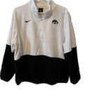 Nike  Women's Iowa Hawkeyes White Black 1/4 Zip Pullover Size XL Photo 1