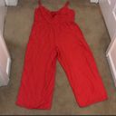 Francesca's Red Tie Front Jumpsuit Photo 1