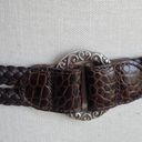 Brighton , New, Leather Stretch Brown Braided O-Ring Concho Belt, Size 34 Photo 5