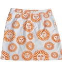 J. McLaughlin  Orange & White Sun Skirt Size 8 Photo 7