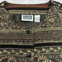 Chico's Chico’s Design Brown Black and Gold Paisley Vest Size 2 Women’s Size Large Photo 2