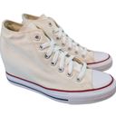 Converse  RARE CTAS Lux Mid Hidden Wedge White Canvas Trainer Sneaker Womens 10 Photo 5