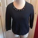 Banana Republic  embellished navy sweatshirt sz M Photo 0