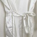 Oscar de la Renta Vintage  White Satin/Sheer Bell Sleeve Appliqué Wedding Robe Photo 12