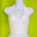 Boutique White Knit Halter Crop Top  Photo 5