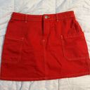 Red Mini Skirt Size M Photo 1