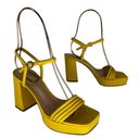 Gianvito Rossi  Lena 70 Leather Platform Sandal In Yellow Photo 5