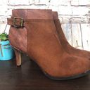 Michael Antonio NEW  Size 7.5 Fremont Cognac Microfiber Heeled Ankle Booties Photo 0