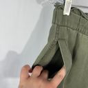 The Loft  Women’s Green Lyocell Lightweight Wide Leg Cropped Paper Bag Pants Medium M Photo 4