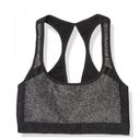 Soul Cycle Racerback w/Keyhole Sports Bra, Metallic Black Grey (Excellent) Photo 5