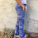 Blue and white  beach pants, low waisted beach pants, Roxy linen pants Photo 10